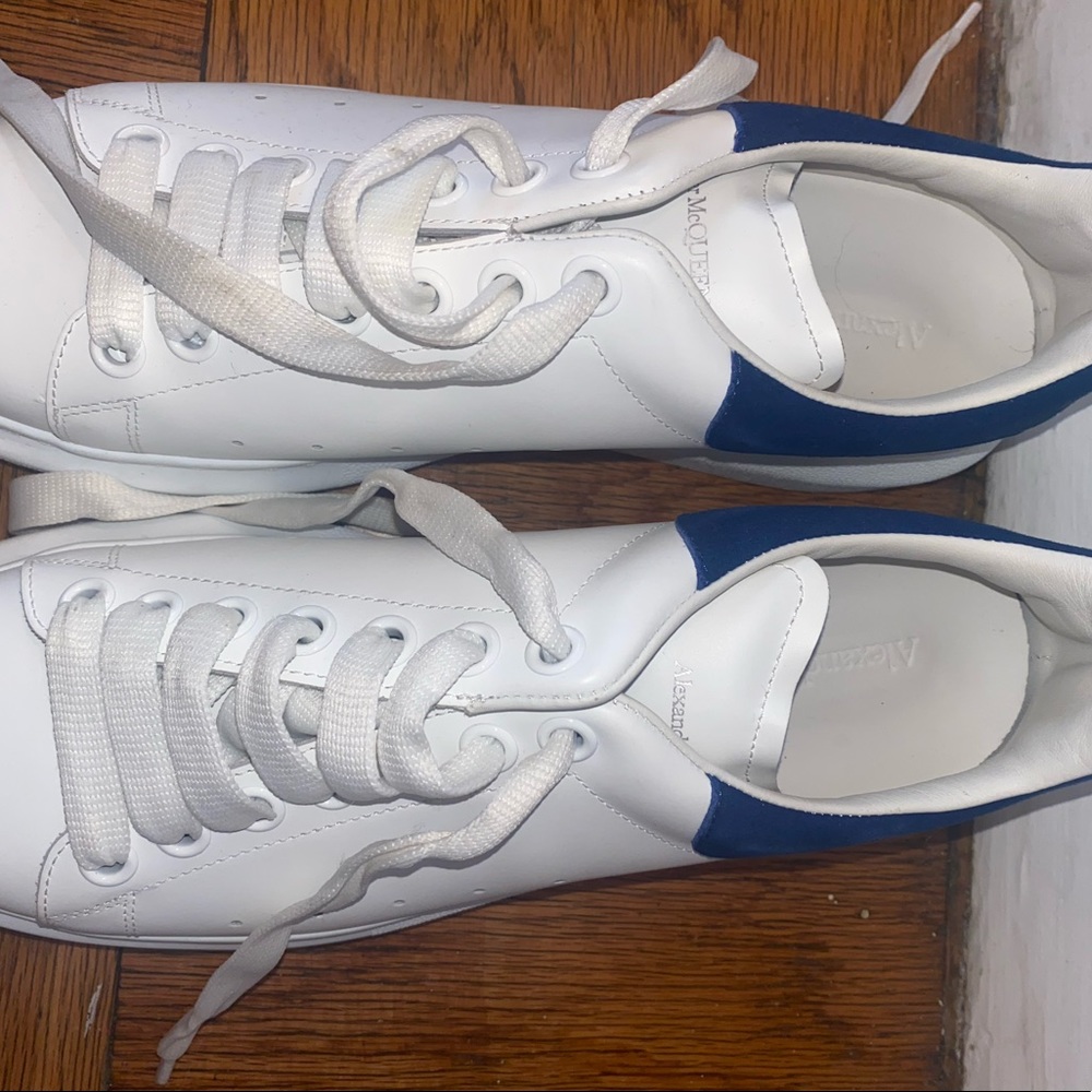 Alexander McQueen Oversized Navy Flash Trainers Size: 41, Colour: Navy Suede